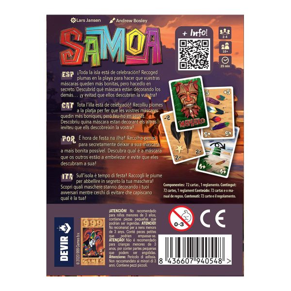 Samoa, uno de los nuevos títulos de la saga de juegos de mesa pocket de Devir