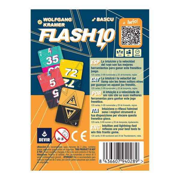Flash 10, un juegos rápido y emocionante de 2 a 5 jugadores